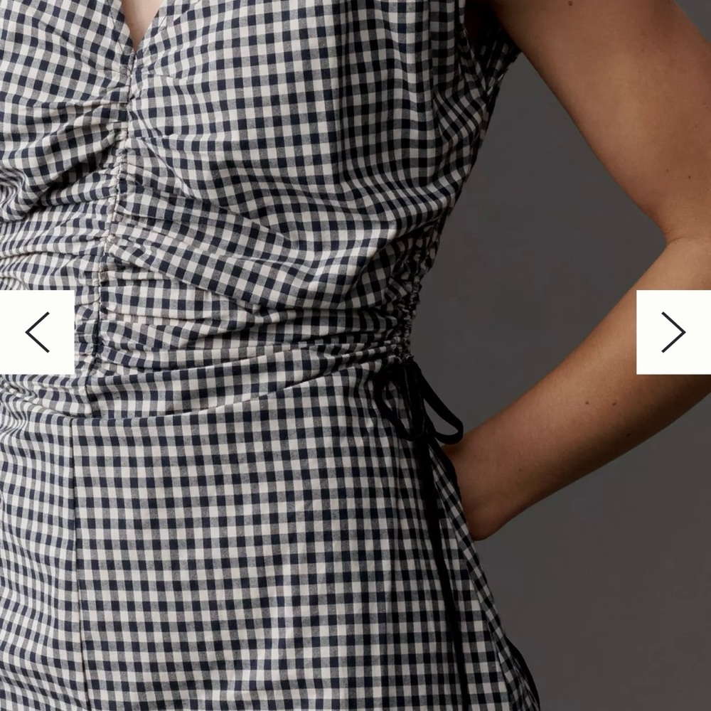 Anthropologie - Lisa Says Gah Felicity Dress - Midnight Check - Large - BNWT - Picture 3 of 7